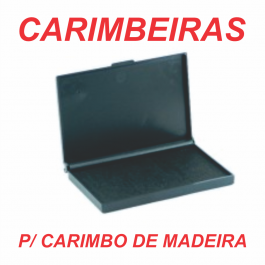 Almofada para carimbo de madeira.      